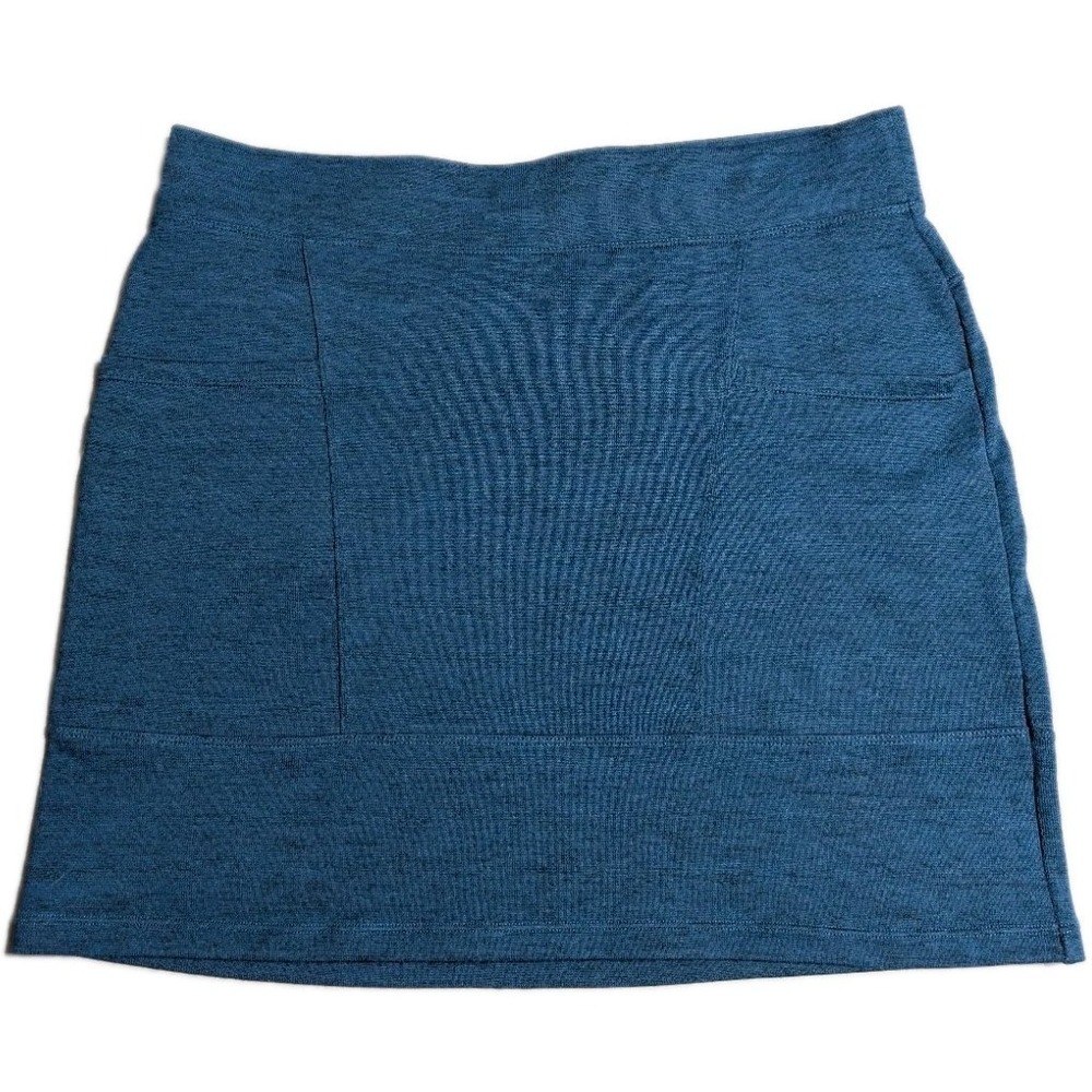 Toad&Co Intermezzo‎ Skirt Womens Medium Blue Pull On Stretch Travel Casual
